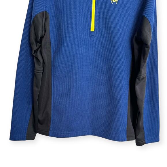 Spyder Electric Blue Outbound Half Half Zip Fleece Lined Pullover Men's Size L - Picture 4 of 13